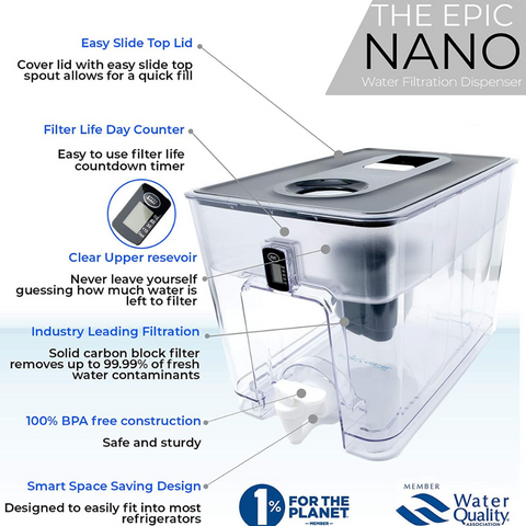 Epic Nano Water Filter Dispenser | Removes Virus